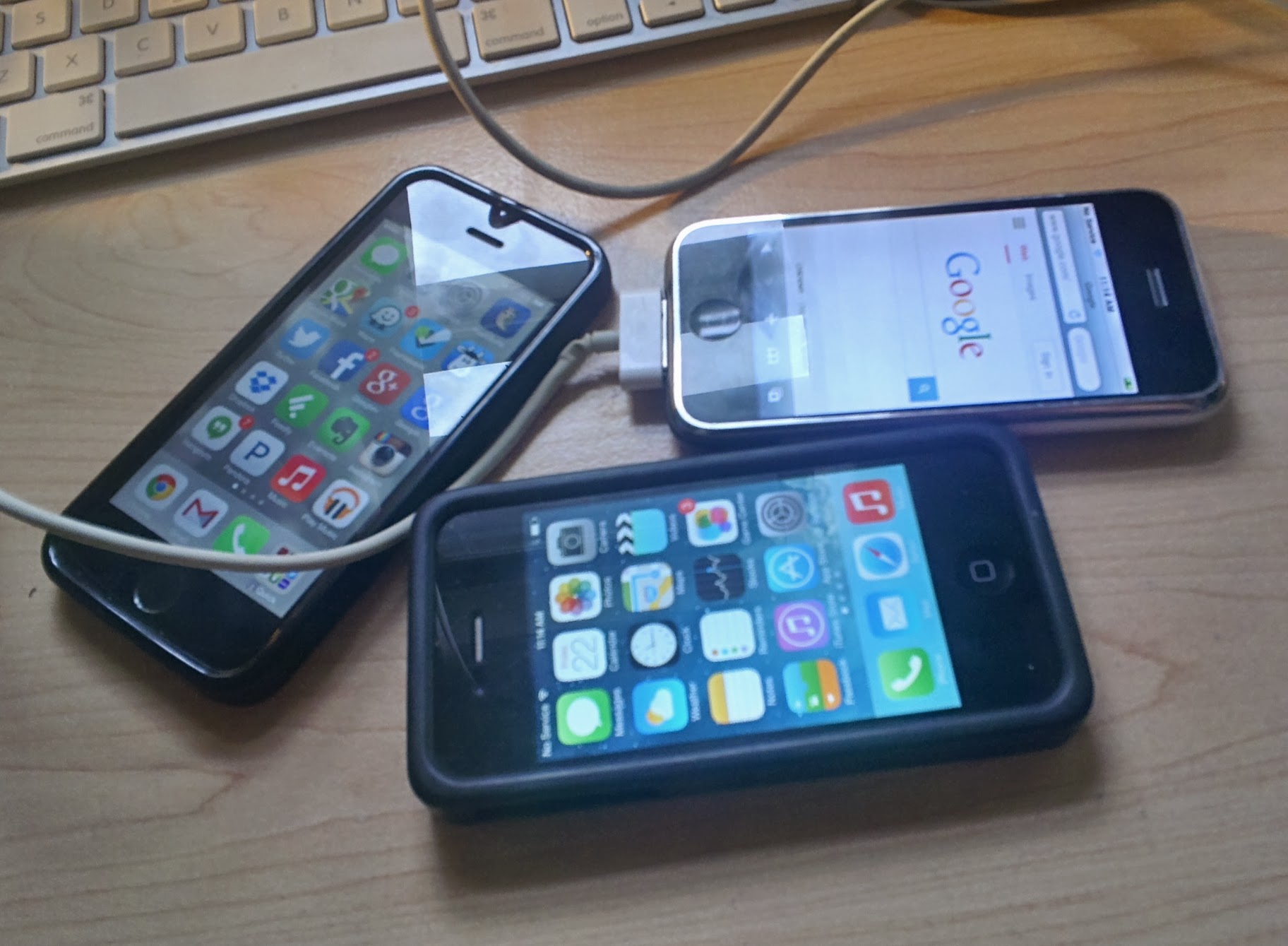 Stack of iphones